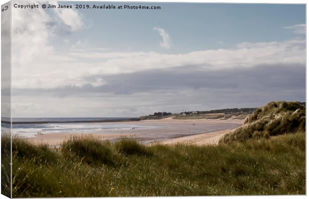 Druridge Bay in Northumberland Canvas Print by Jim Jones