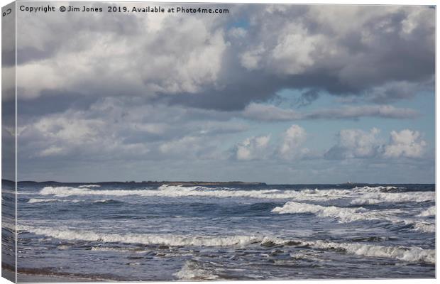 Seascape in blue and grey Canvas Print by Jim Jones