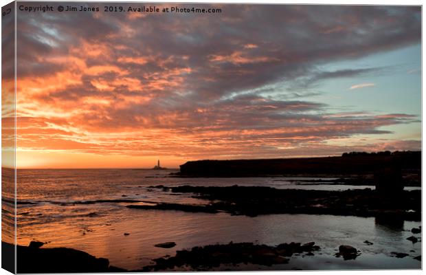 November sun rise over the North Sea Canvas Print by Jim Jones