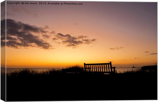 Take a seat and watch the sun rise. Canvas Print by Jim Jones