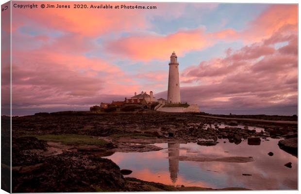 Red Glow in the Morning Sky Canvas Print by Jim Jones