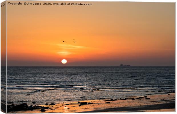 February sunrise over the North Sea Canvas Print by Jim Jones
