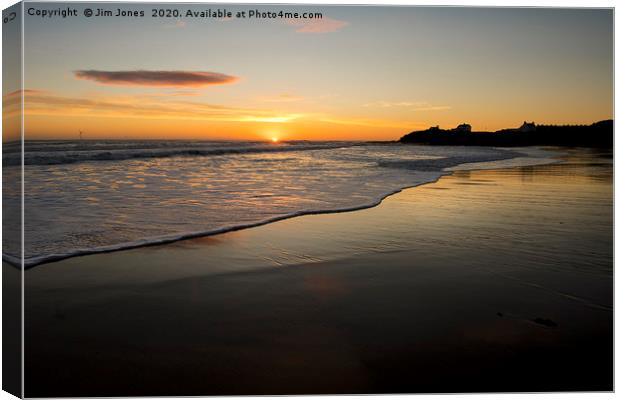 October Sunrise over the North Sea Canvas Print by Jim Jones
