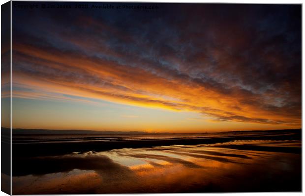 Waiting for Sunrise on Blyth beach Canvas Print by Jim Jones