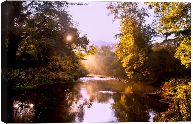 Autumn Sunshine on the River Blyth (2) Canvas Print by Jim Jones