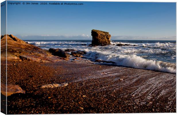 Rough Sea next to Charlie's Garden Canvas Print by Jim Jones