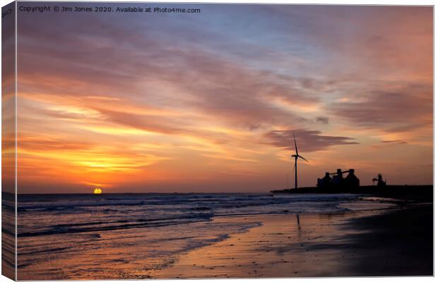 January Daybreak in Northumberland Canvas Print by Jim Jones