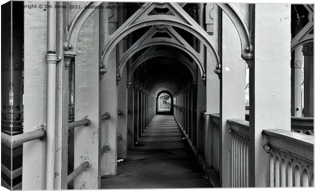 The High Level Bridge, Newcastle upon Tyne (B&W) Canvas Print by Jim Jones