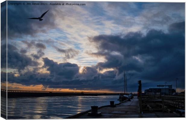 Start of the day on the River Blyth Canvas Print by Jim Jones