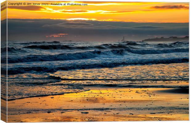 December sunrise over the North Sea Canvas Print by Jim Jones