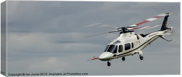 AgustaWestland A109 Helicopter Canvas Print by Ian Jones