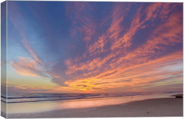 Sunset Seascape Canvas Print by Ian Jones