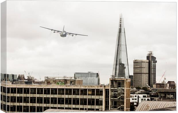 The Shard and the last flight of the C 130 k Canvas Print by Ian Jones
