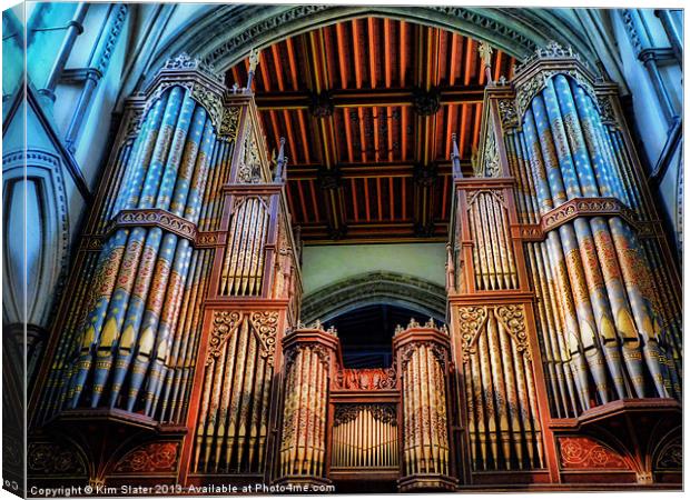 Rochester Cathedral Organ Canvas Print by Kim Slater