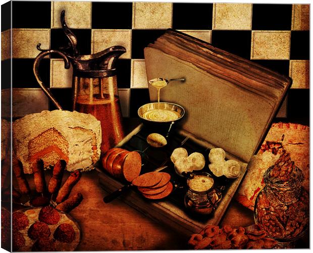  The Cook Book Canvas Print by Kim Slater