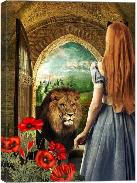 Dorothy and the Lion Canvas Print by Kim Slater