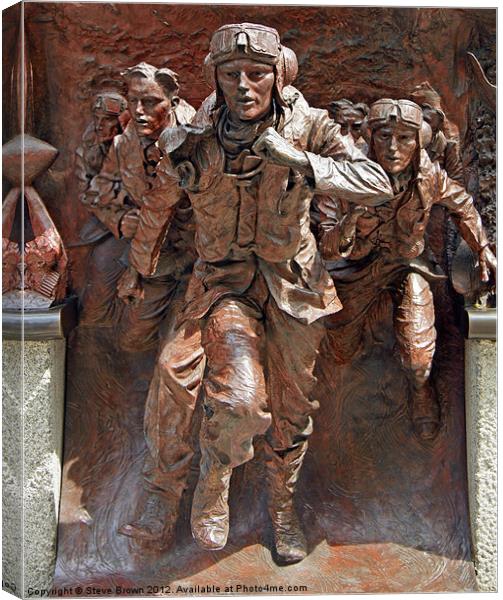 Bronze Statue to RAF Canvas Print by Steve Brown