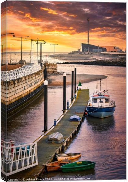 Rhyl Harbour  Canvas Print by Adrian Evans