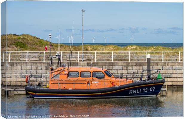 Rhyl RNLI Shannon Class Lifeboat Canvas Print by Adrian Evans