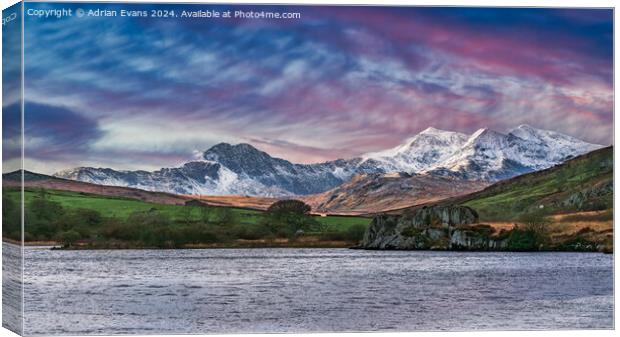 Snowdon Horseshoe Wales Canvas Print by Adrian Evans