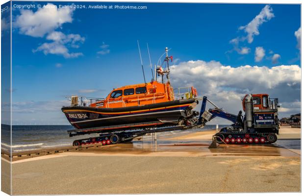 RNLI Lifeboat 13-34 Rhyl Canvas Print by Adrian Evans