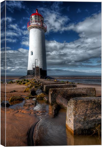 Talacre Light House Canvas Print by Adrian Evans