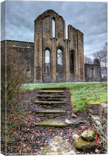 Abbey Steps Canvas Print by Adrian Evans