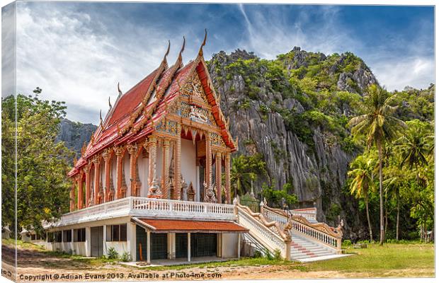 Mountain Temple Canvas Print by Adrian Evans