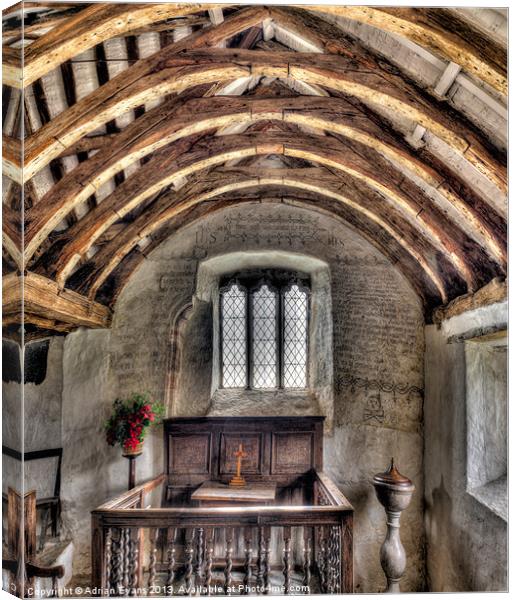 The Old Church Canvas Print by Adrian Evans