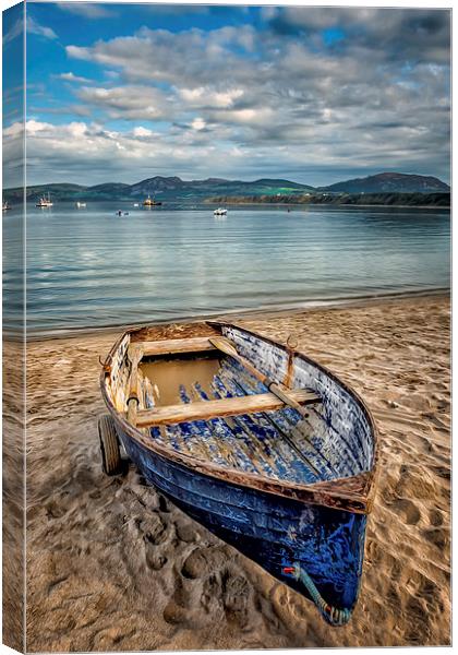 Beach Boat Morfa Nefyn Canvas Print by Adrian Evans