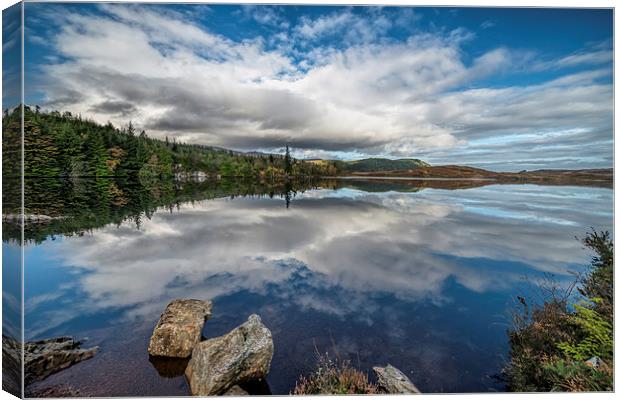 Bodgynydd Lake Canvas Print by Adrian Evans