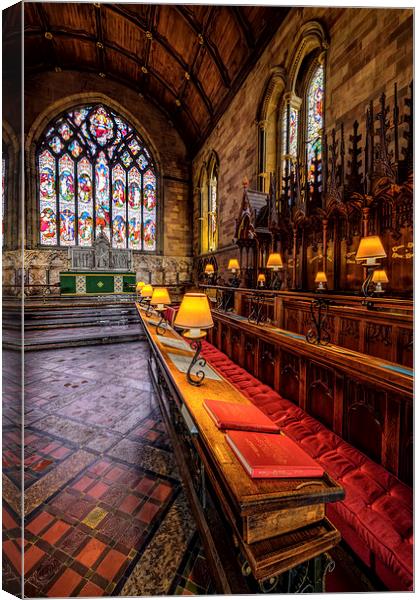 Cathedral Lamps Canvas Print by Adrian Evans