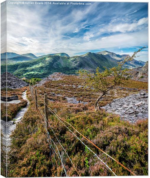 Dinorwic Slate Quarry Snowdonia  Canvas Print by Adrian Evans