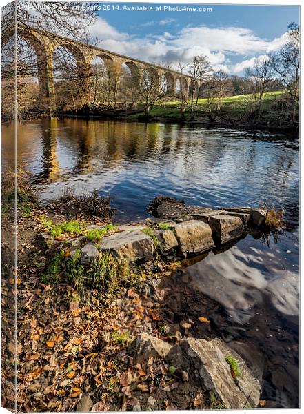 Railway Viaduct Canvas Print by Adrian Evans