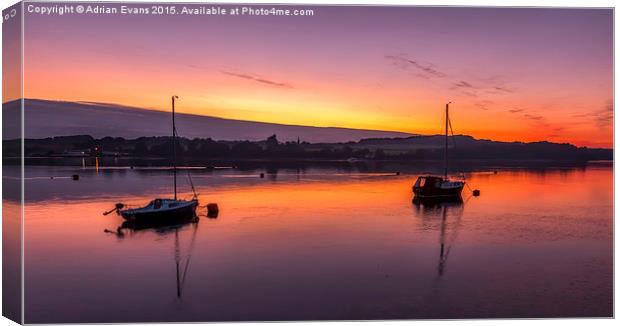 Y Felinheli Port Wales Canvas Print by Adrian Evans