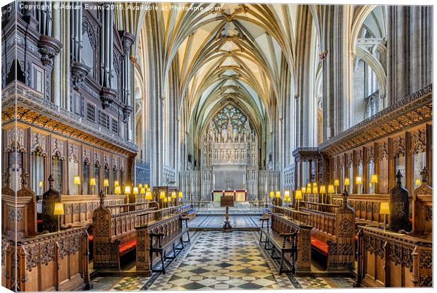 Cathedral Aisle Canvas Print by Adrian Evans