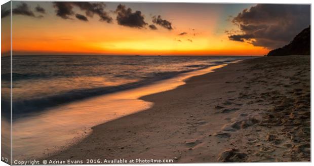 Sunset Boracay Philippines Canvas Print by Adrian Evans