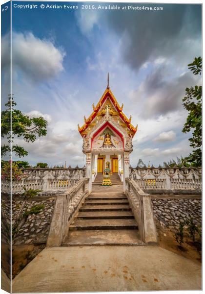 Buddhist Temple Canvas Print by Adrian Evans