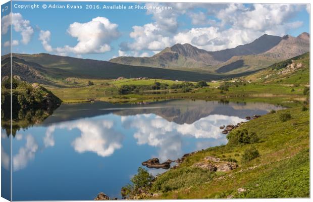 The Snowdon Horseshoe Canvas Print by Adrian Evans