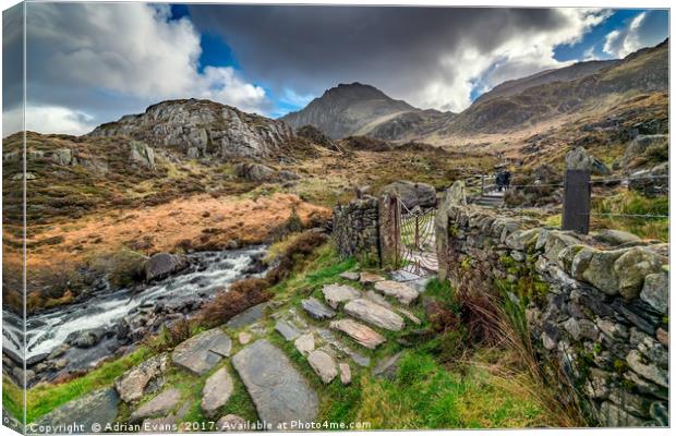 Gate to Snowdonia Canvas Print by Adrian Evans