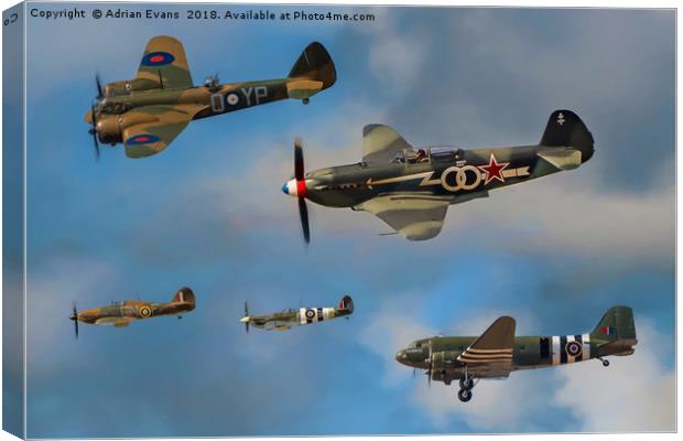 Vintage Aircraft Canvas Print by Adrian Evans
