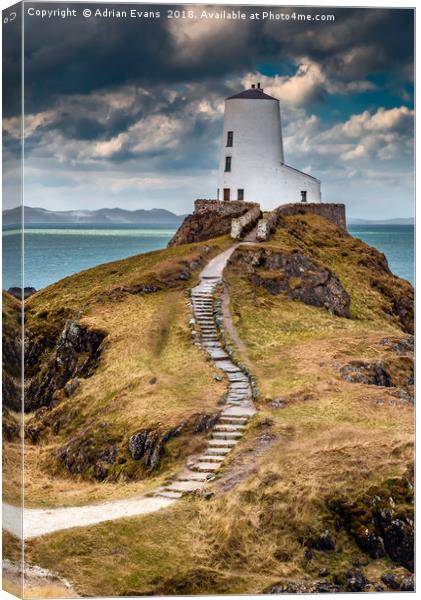 Twr Mawr Lighthouse  Anglesey Canvas Print by Adrian Evans