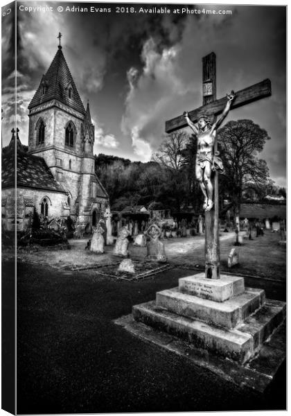 Crucifixion of Jesus Canvas Print by Adrian Evans