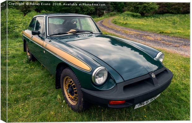 MGB GT Canvas Print by Adrian Evans