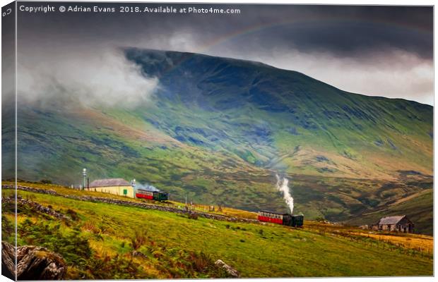Steam Trains To The Summit Canvas Print by Adrian Evans