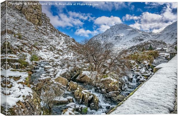 Winter Wonderland Snowdonia Canvas Print by Adrian Evans