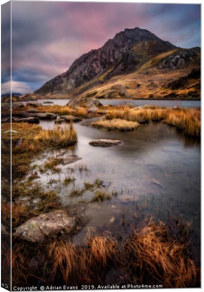 Tryfan Mountain Wales Canvas Print by Adrian Evans