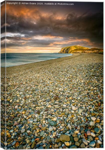 Llandudno North Shore And Little Orme Wales Canvas Print by Adrian Evans