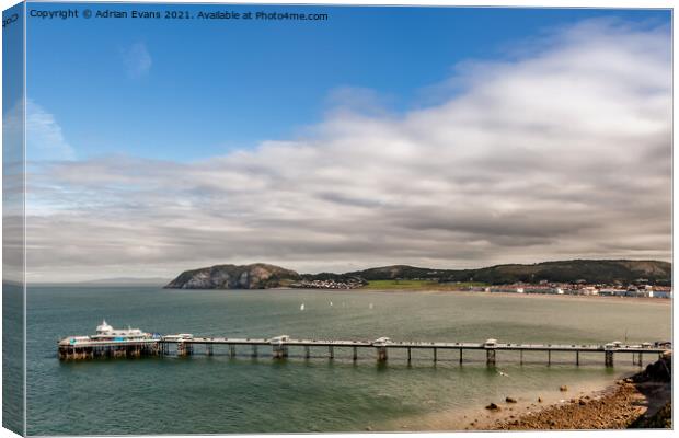 Llandudno Pier Wales Canvas Print by Adrian Evans