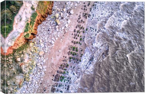 Hunstanton cliffs and the Sheraton ship wreck  Canvas Print by Gary Pearson